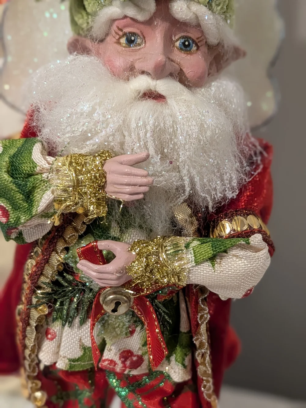 Mark Roberts Red & Green Holiday Elf Figurine - Decorative Home Holiday Accent